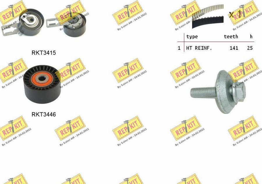 REPKIT RKTK1148 - Timing Belt Set www.autospares.lv