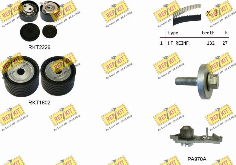 REPKIT RKTK1147PA - Water Pump & Timing Belt Set www.autospares.lv