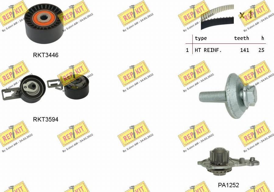 REPKIT RKTK1159PA - Water Pump & Timing Belt Set www.autospares.lv