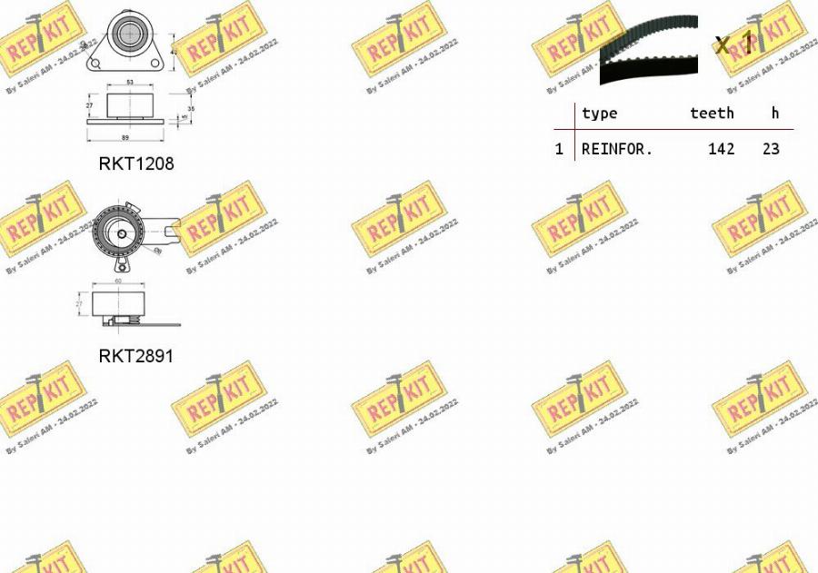 REPKIT RKTK1155 - Zobsiksnas komplekts www.autospares.lv