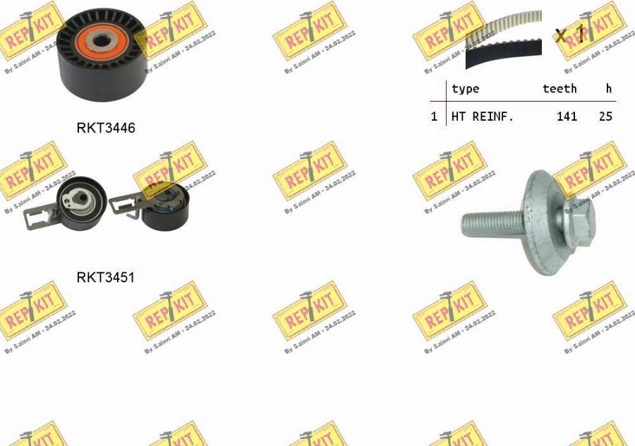 REPKIT RKTK1158 - Timing Belt Set www.autospares.lv