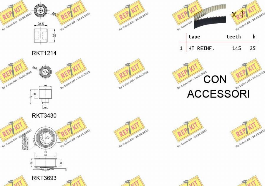 REPKIT RKTK1166 - Timing Belt Set www.autospares.lv