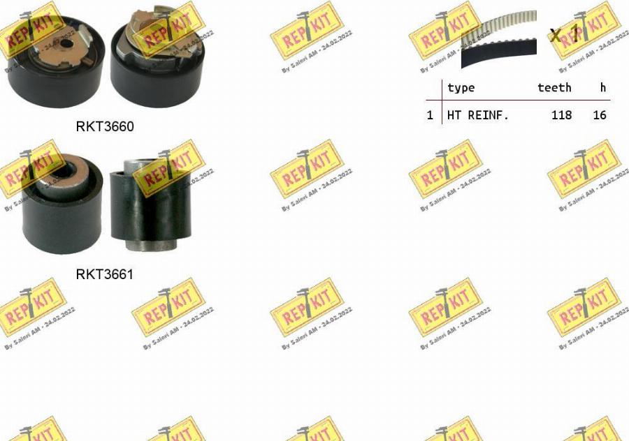 REPKIT RKTK1167 - Timing Belt Set www.autospares.lv