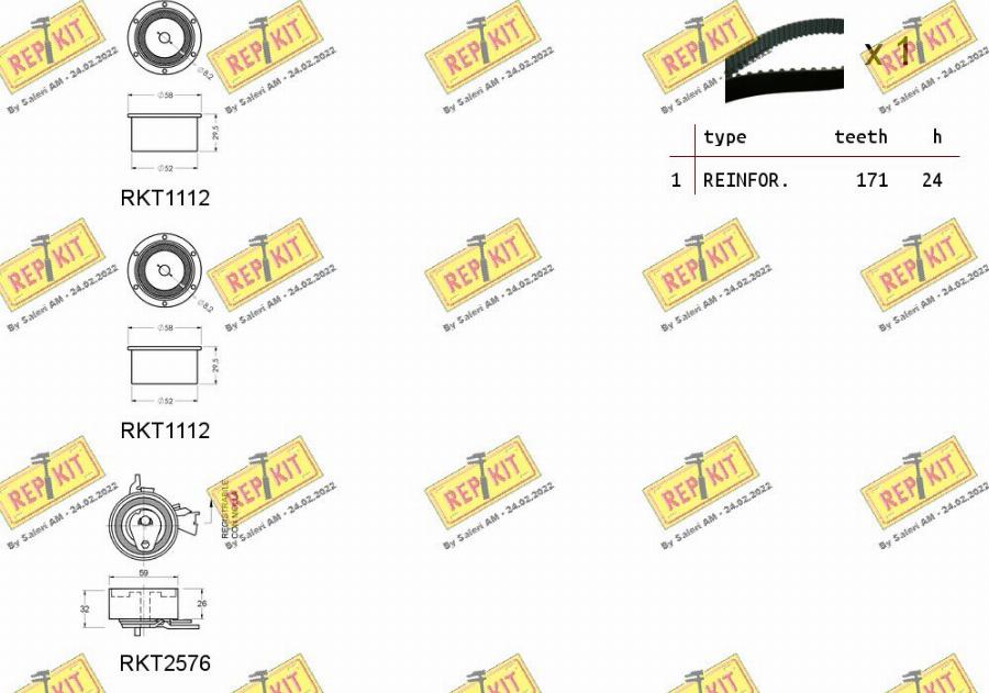 REPKIT RKTK1101 - Zobsiksnas komplekts www.autospares.lv