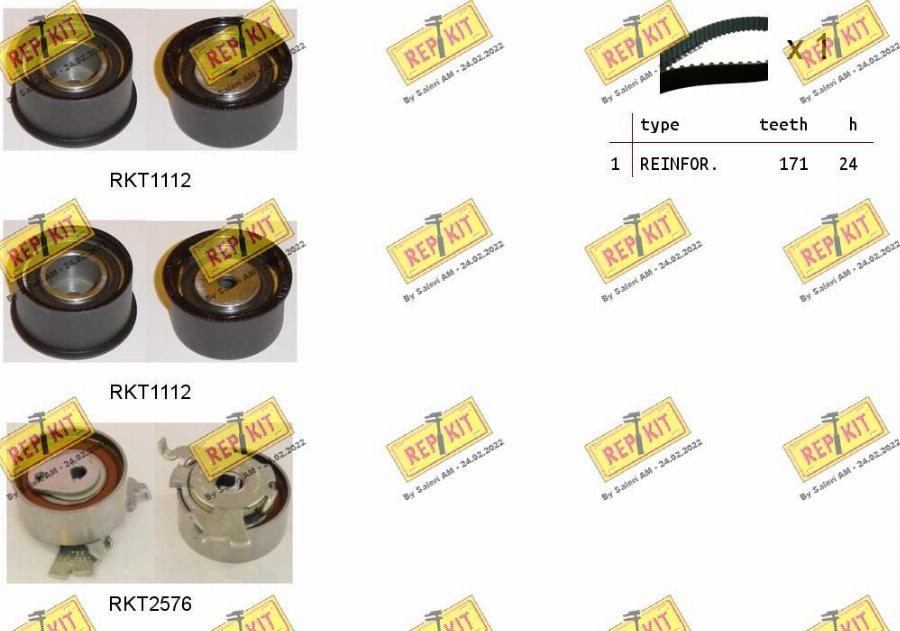 REPKIT RKTK1101 - Timing Belt Set www.autospares.lv