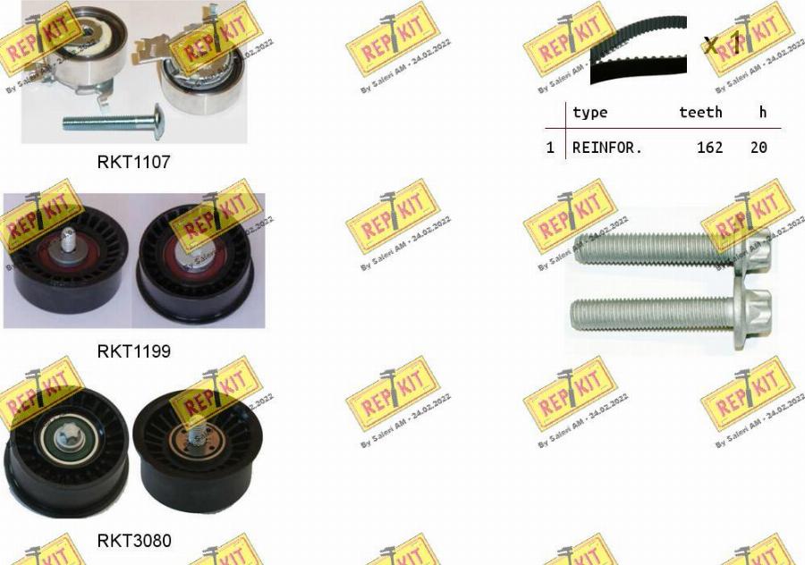 REPKIT RKTK1107 - Timing Belt Set www.autospares.lv