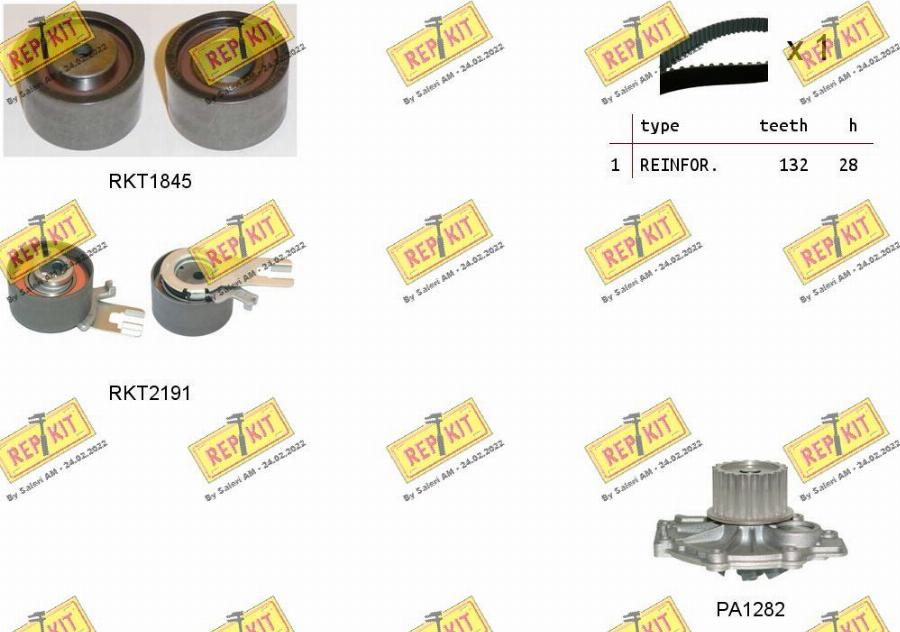 REPKIT RKTK1116PA - Water Pump & Timing Belt Set www.autospares.lv