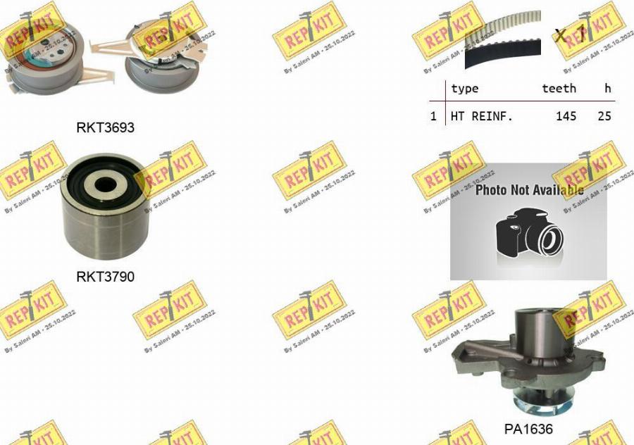 REPKIT RKTK1181PA - Ūdenssūknis + Zobsiksnas komplekts autospares.lv