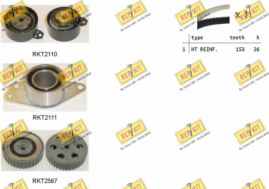 REPKIT RKTK1139 - Timing Belt Set www.autospares.lv