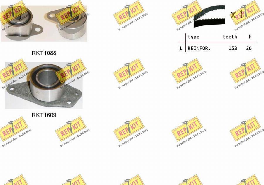 REPKIT RKTK1134 - Timing Belt Set www.autospares.lv