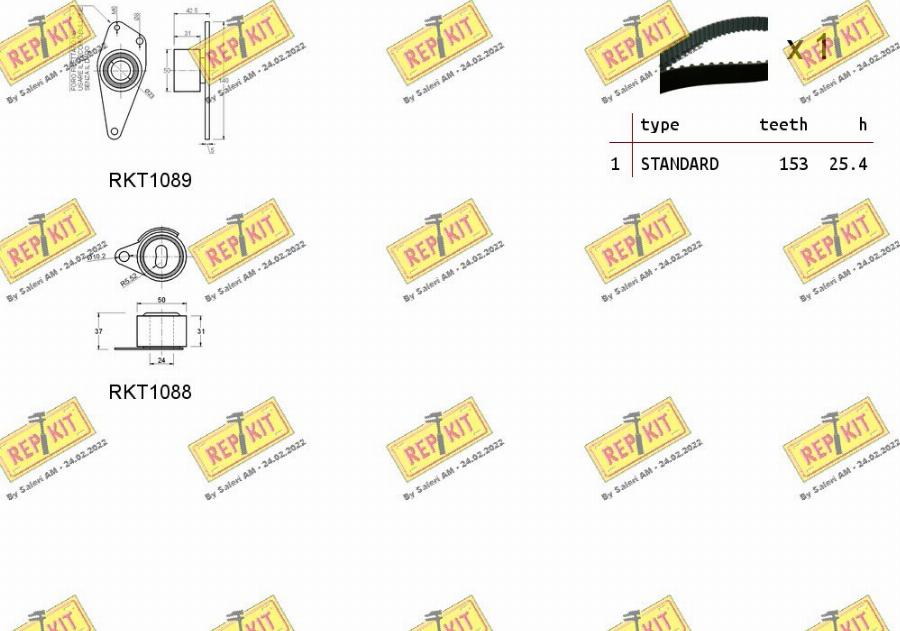 REPKIT RKTK1135 - Zobsiksnas komplekts www.autospares.lv