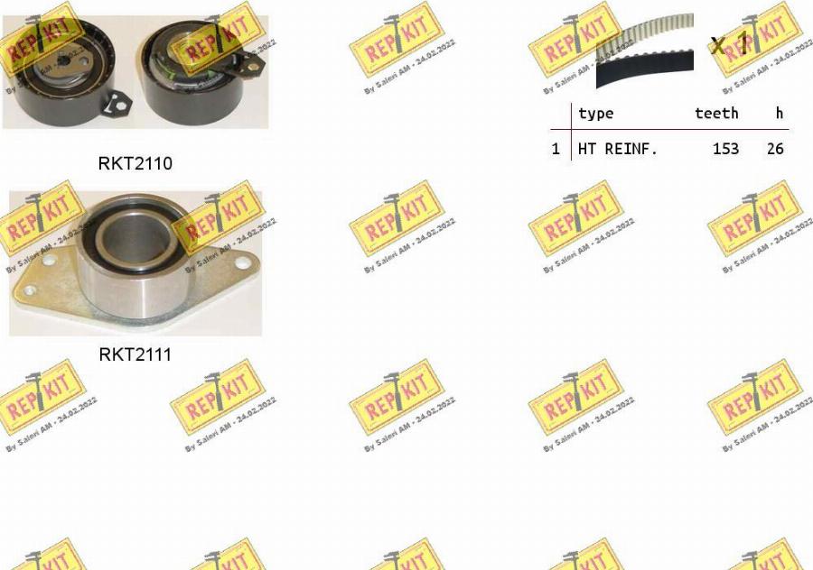 REPKIT RKTK1137 - Timing Belt Set www.autospares.lv