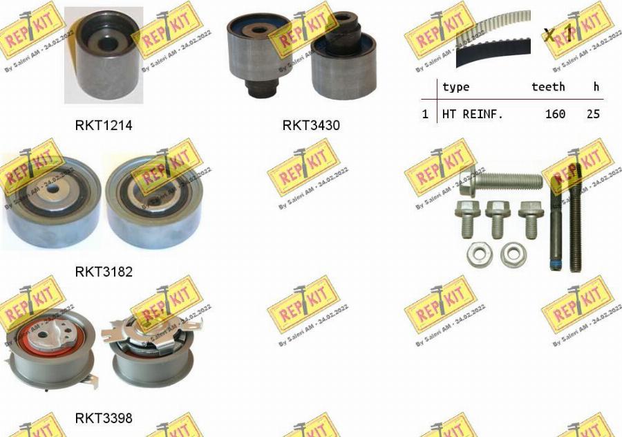 REPKIT RKTK1125 - Timing Belt Set www.autospares.lv