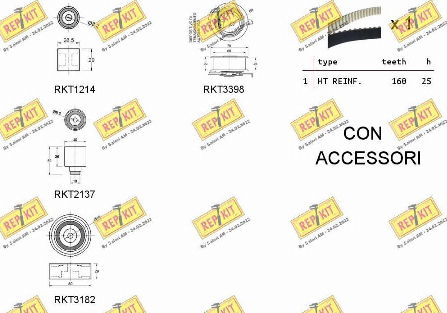 REPKIT RKTK1123 - Комплект зубчатого ремня ГРМ www.autospares.lv