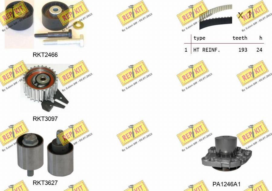 REPKIT RKTK1179PA - Ūdenssūknis + Zobsiksnas komplekts autospares.lv