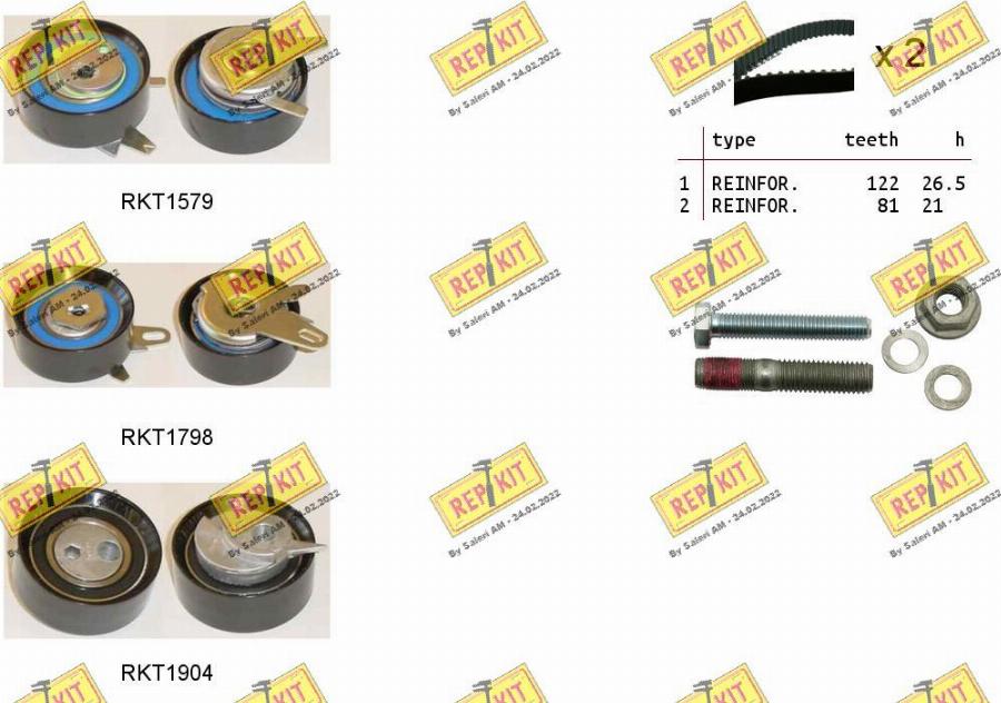 REPKIT RKTK1175 - Timing Belt Set www.autospares.lv