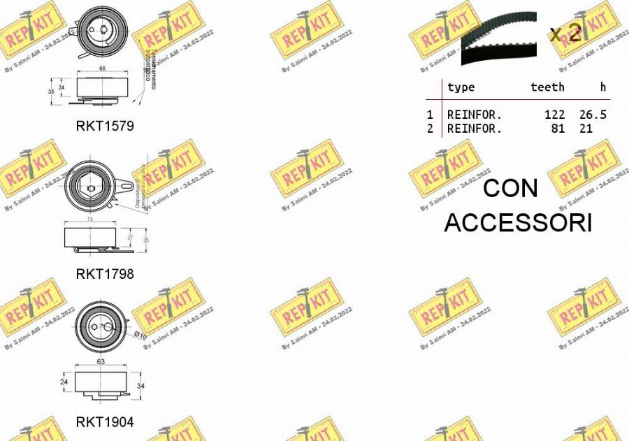 REPKIT RKTK1175 - Zobsiksnas komplekts www.autospares.lv