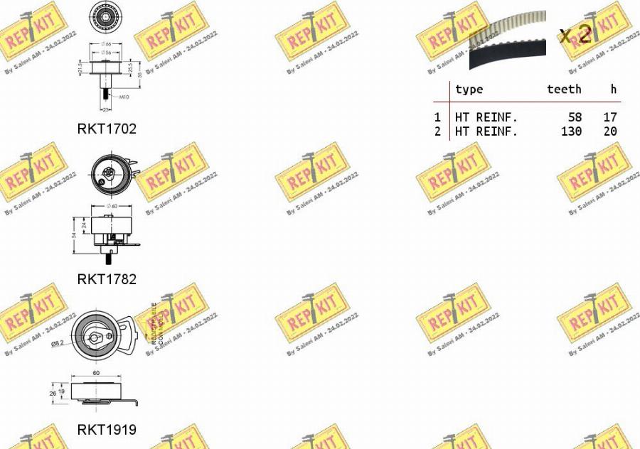 REPKIT RKTK1171 - Комплект зубчатого ремня ГРМ www.autospares.lv