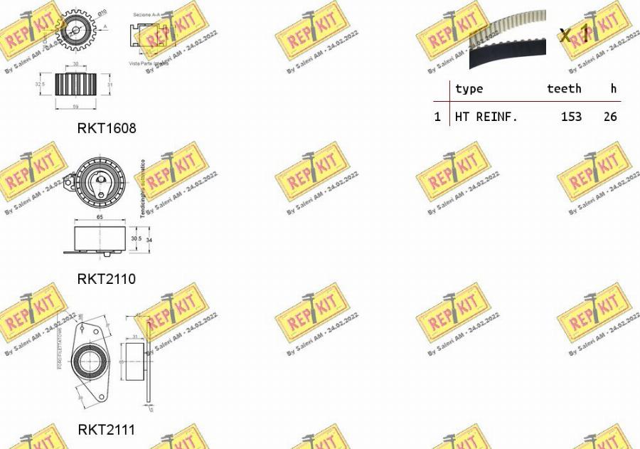 REPKIT RKTK1172 - Timing Belt Set www.autospares.lv