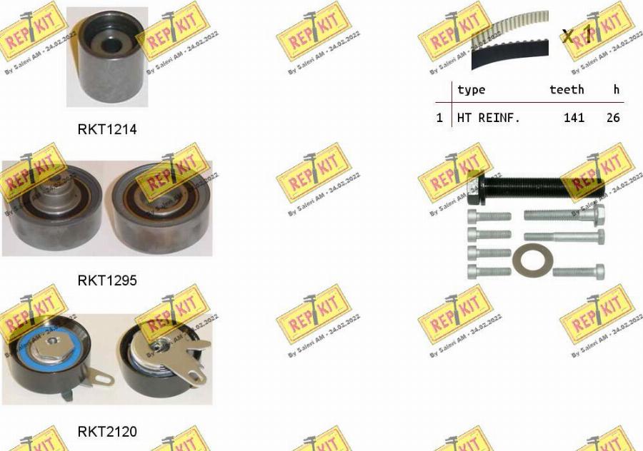 REPKIT RKTK1294 - Timing Belt Set www.autospares.lv