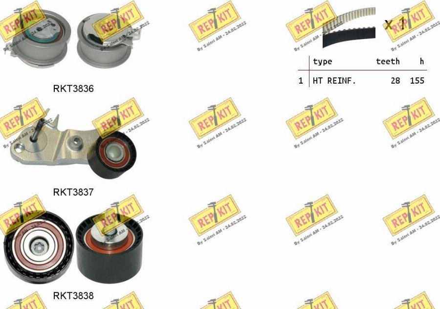 REPKIT RKTK1292 - Zobsiksnas komplekts autospares.lv