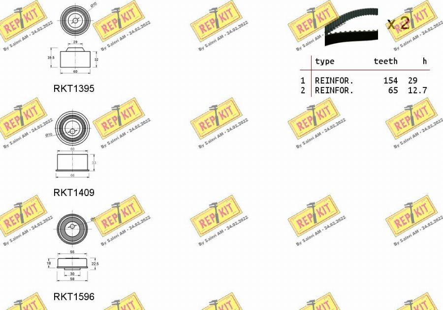 REPKIT RKTK1252 - Zobsiksnas komplekts autospares.lv