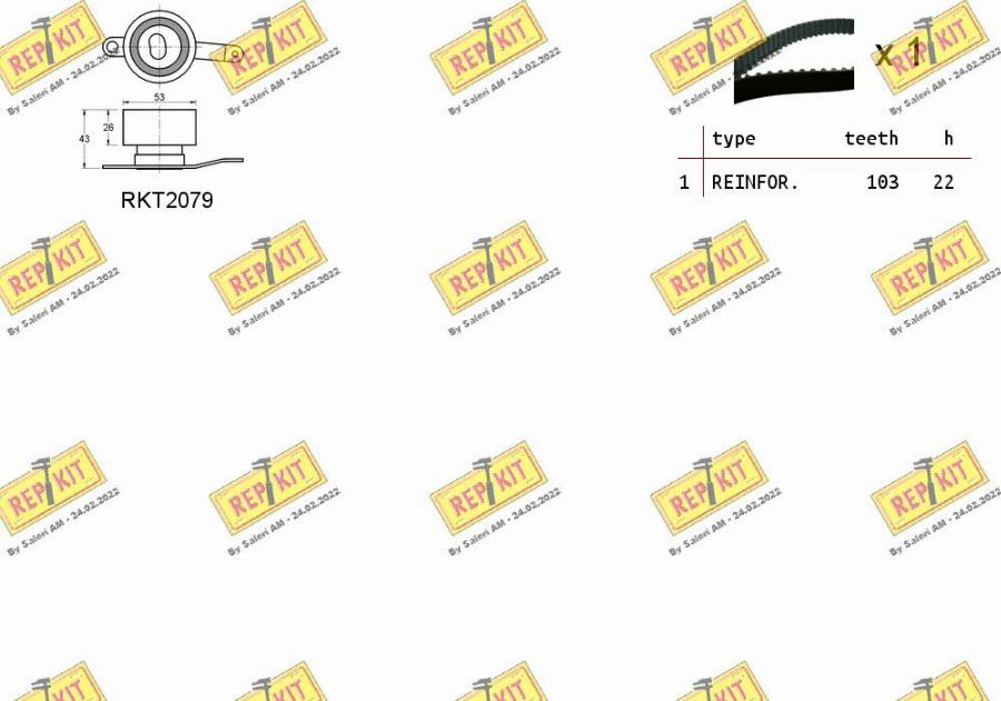 REPKIT RKTK1239 - Zobsiksnas komplekts autospares.lv