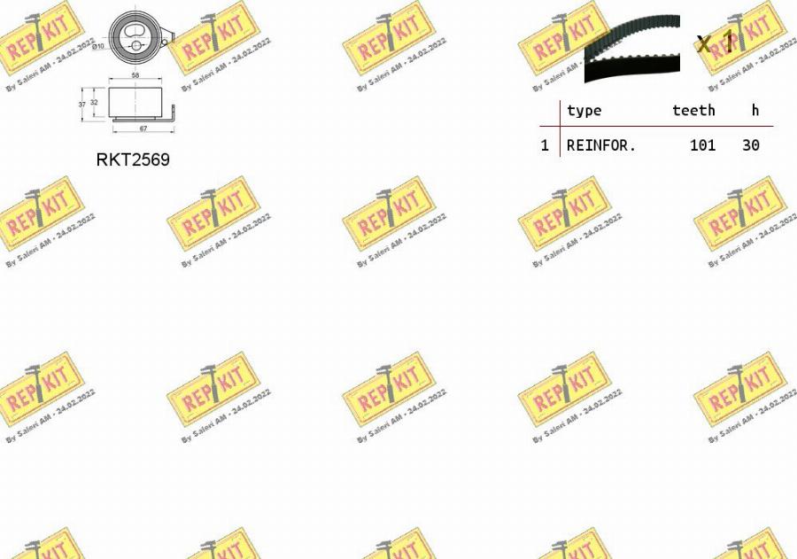 REPKIT RKTK1235 - Timing Belt Set www.autospares.lv