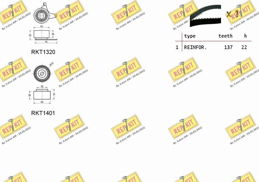 REPKIT RKTK1231 - Zobsiksnas komplekts autospares.lv