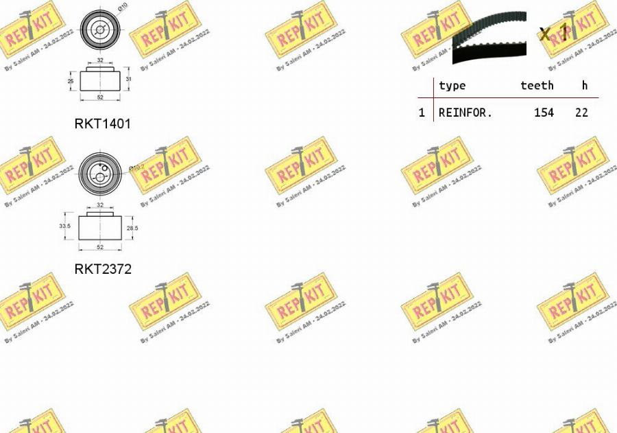 REPKIT RKTK1228 - Zobsiksnas komplekts autospares.lv