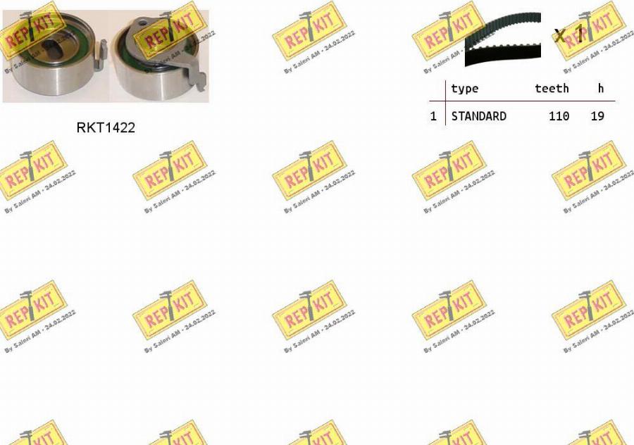 REPKIT RKTK1273 - Timing Belt Set www.autospares.lv