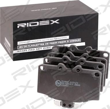 RIDEX 402B0988 - Bremžu uzliku kompl., Disku bremzes www.autospares.lv