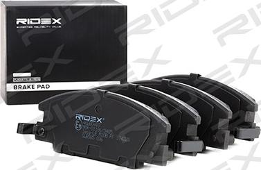 RIDEX 402B0410 - Тормозные колодки, дисковые, комплект www.autospares.lv