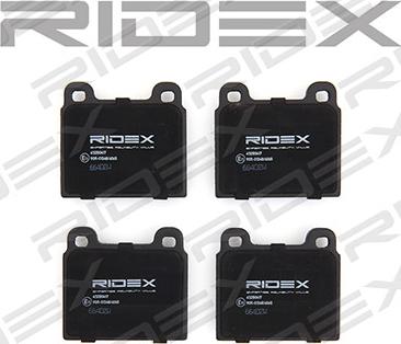 RIDEX 402B0417 - Тормозные колодки, дисковые, комплект www.autospares.lv