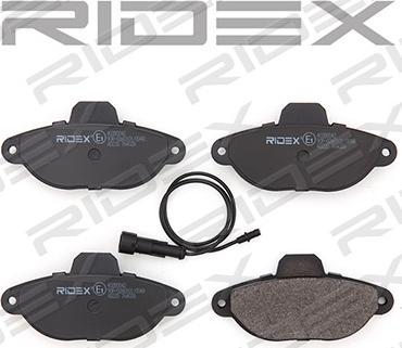 RIDEX 402B0042 - Тормозные колодки, дисковые, комплект www.autospares.lv