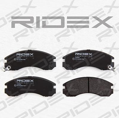 RIDEX 402B0069 - Тормозные колодки, дисковые, комплект www.autospares.lv