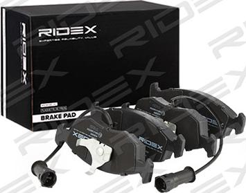 RIDEX 402B0895 - Тормозные колодки, дисковые, комплект www.autospares.lv