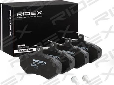 RIDEX 402B0891 - Тормозные колодки, дисковые, комплект www.autospares.lv