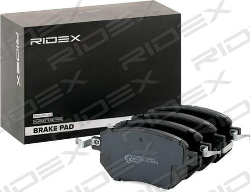 RIDEX 402B0838 - Brake Pad Set, disc brake www.autospares.lv