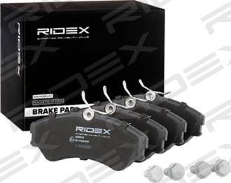 RIDEX 402B0362 - Тормозные колодки, дисковые, комплект www.autospares.lv