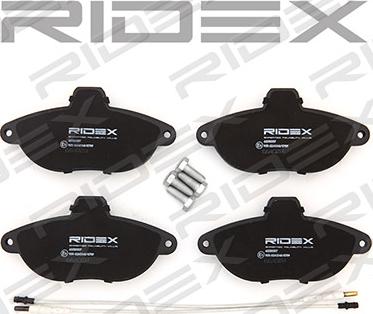 RIDEX 402B0307 - Brake Pad Set, disc brake www.autospares.lv