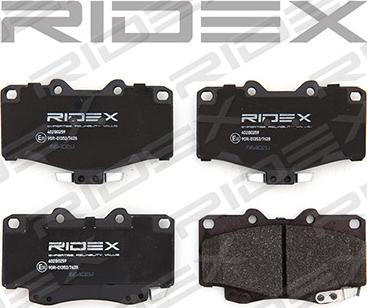 RIDEX 402B0259 - Brake Pad Set, disc brake www.autospares.lv