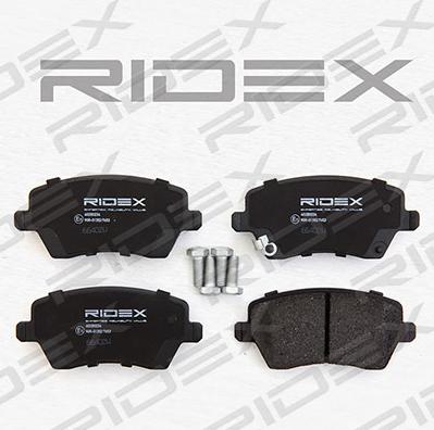 RIDEX 402B0234 - Тормозные колодки, дисковые, комплект www.autospares.lv