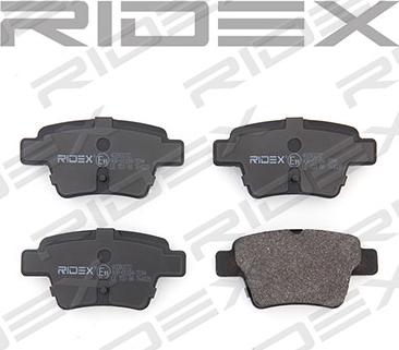 RIDEX 402B0272 - Тормозные колодки, дисковые, комплект www.autospares.lv