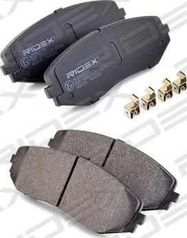 RIDEX 402B0735 - Тормозные колодки, дисковые, комплект www.autospares.lv