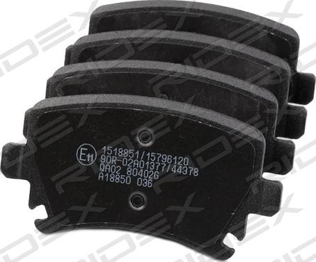 RIDEX 402B1400 - Brake Pad Set, disc brake www.autospares.lv