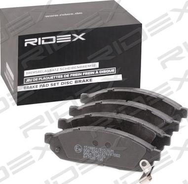 RIDEX 402B1010 - Bremžu uzliku kompl., Disku bremzes autospares.lv