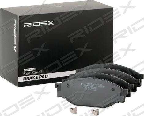 RIDEX 402B1023 - Bremžu uzliku kompl., Disku bremzes www.autospares.lv