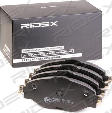 RIDEX 402B1157 - Bremžu uzliku kompl., Disku bremzes www.autospares.lv