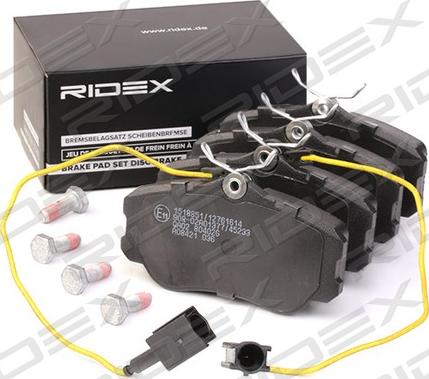 RIDEX 402B1139 - Brake Pad Set, disc brake www.autospares.lv